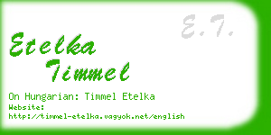 etelka timmel business card